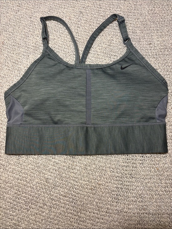 Nike Other - Nike Dri-Fit Indy Olive/Gray Racerback Light Support padded Sports Bra, lg